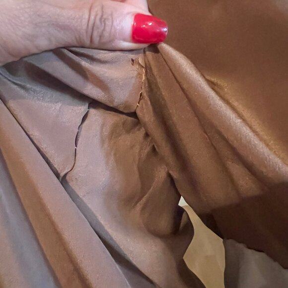 1960'S VINTAGE NEIMAN MARCUS SILK TWO TONE GOWN SIZE 14 - Picture 5 of 12